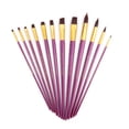 thumbnail image 5 of RSET-9315 | 12pc Burgundy Taklon Long Handle Variety Brush Set, 5 of 6