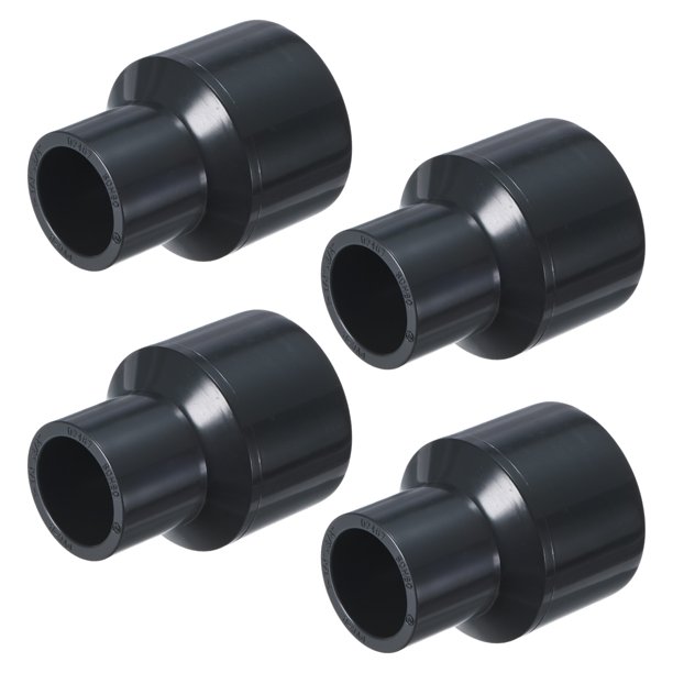 Uxcell 4-Pack Conector de Reducción de Tubo, Acoplamiento Reductor Recto de 1-1/4"*3/4", Gris