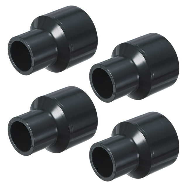 Uxcell 4-Pack Conector de Reducción de Tubo, Acoplamiento Reductor Recto de 1-1/4"*3/4", Gris