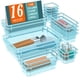 thumbnail image 1 of Set organizador de cajones WOWBOX, 16 unidades, para maquillaje, color azul marino transparente, 1 of 6