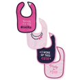 thumbnail image 2 of Luvable Friends Baby Girl Cotton Drooler Bibs with Fiber Filling 4pk, Selfie, One Size, 2 of 2