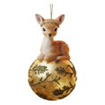 thumbnail image 2 of 5PCS Christmas Animal Ornament Balls,Xmas Tree Animal Ball Ornament,Vivid 2D Acrylic Animal Decoration,for Animal Lovers,Party Centerpiece Mantel,Fall Winter Home Decor(Deer), 2 of 9