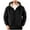 Black, variant on Letdown Mens Lined Hoodie Sherpa Fuzzy Casual Full Zip Up Long Sleeve Jacket Winter Warm Cozy Thermal Solid Sweatshirts Coats (Black,L)