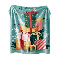 WEGFTDUOP Christmas Print Blanket Comfortable And Soft Flannel Blanket Merry Christmas Blanket Suitable For Bedroom Sofa Christmas Decoration 75X100cm Blankets And Throws, Bed Blankets