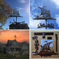 thumbnail image 3 of Stainless Steel Weather Vane Retro Weather Farm Weather Vane Scene Garden Weather Vane Garden Stake Weathervane Professional Measuring Tools, 3 of 8