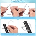 thumbnail image 5 of Uxcell Trailer Coupler Pin Wire Lock Pin Shaft Locking Round Pto Pins for Farm Trailers Lawn Hitches Garden 3/8x2-5/9" 4, 5 of 7