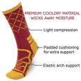 thumbnail image 5 of Brybelly  Basketball Compression Socks - Purple & Yellow - Medium, 5 of 6