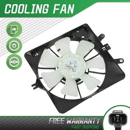 SCITOO Radiator Cooling Fan Compatible with 2007 2008 for Honda Fit 620-280 611010 38611PWAJ01