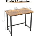 thumbnail image 2 of Small Desk, 24 Inch Small Computer Desk for Spaces, Compact Tiny Mini Simple Desk Table for Bedroom Home Office Writing Work Study Kids Student Teacher, Bonus Mousepad, Rustic Brown, 2 of 5