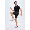 thumbnail image 3 of Davion Compression Shorts Men with Cup Pocket,Baseball Sliding Shorts for Men Football Biking Running（Black+Whte-S）, 3 of 5