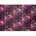thumbnail image 2 of Zelouf Suji Knit Print  , Sewing, DIY, Crafts Fabric by the Yard, 960 Blk/plum, 1 Yard, 2 of 2