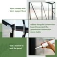 thumbnail image 6 of 6x8 FT Greenhouse for Outdoors, Polycarbonate Greenhouse with Quick Setup Structure and Roof Vent, Aluminum Large Walk-in Greenhouse for Outside Garden Backyard, Black, 6 of 9