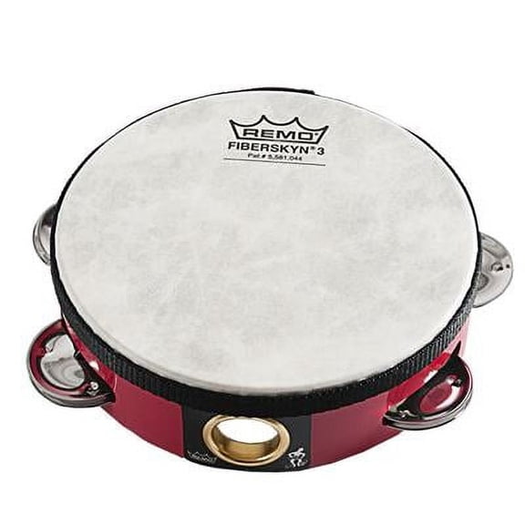 Remo Fiberskyn TA-5106-52 6" Single Row Tambourine, Red