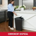 thumbnail image 3 of Rubbermaid Kitchen Trash Can, 12.2 Gallon Plastic Swing Lid Garbage Bin, Black, 3 of 8