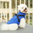 thumbnail image 6 of PcEoTllar Winter Dog Coat with Harness, Waterproof Reflective Dog Winter Jacket, Thick Fleece Snowsuit Christmas Vest for Small Dogs 5-8 lbs, Blue, 6 of 10