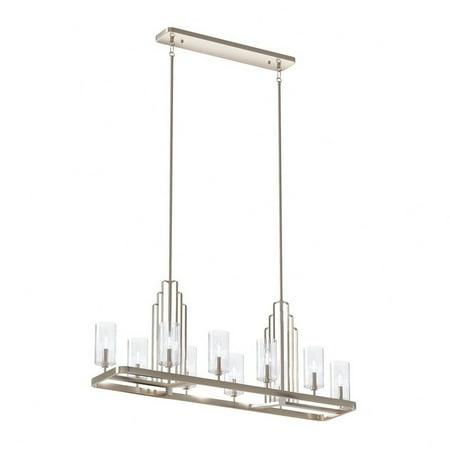 

52413PN-Kichler Lighting-Kimrose - 10 Light Double Linear Chandelier In Art Deco Style-17.75 Inches Tall and 12.75 Inches Wide-Polished Nickel Finish