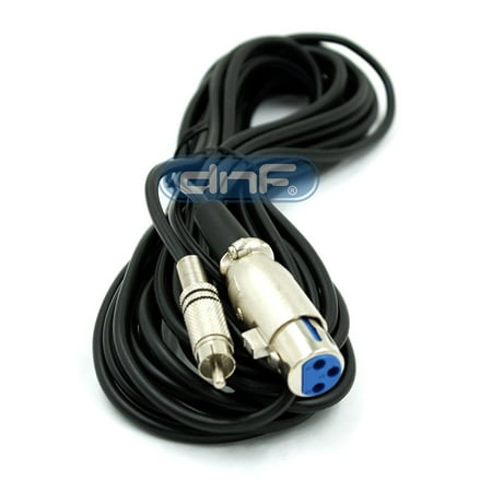 - 25 FT 3 Pin Female XLR RCA Male Plug Microphone Audio Cord Shielded Cable (1 Pack)