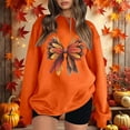 thumbnail image 2 of Fiaer Thanksgiving Womens Sweatshirts Leaf Graphic Plus Size Pullover Long Sleeve Crew Neck Fashion Comfort Tops Orange M, 2 of 4