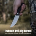 thumbnail image 6 of CIVIVI Carveth Fixed Blade Knife with 1PC Black Lanyard, Black Kydex Sheath & T-Clip, Tactical Knife with 3.59" Stonewashed AEB-L Blade Black G10 Handle C25040-1, 6 of 7