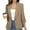 Khaki, variant on Kilaqueen Shawl Collar Blazers for Women Dressy Casual Work Ruched 3/4 Sleeve Open Front One Button Suit Jackets with Pockets Lightweight Cardigans