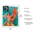 thumbnail image 2 of Libby’s Hawaii - Surf Riding Hawaiian Outrigger Canoe (Wa’a) - Vintage Canned Pineapple Juice Advertisement by Lafferty c.1957 - Fine Art Matte Paper Print (Unframed) 11x14in, 2 of 4