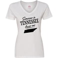 thumbnail image 3 of Inktastic Someone in Tennessee Loves Me Women's V-Neck T-Shirt, 3 of 5