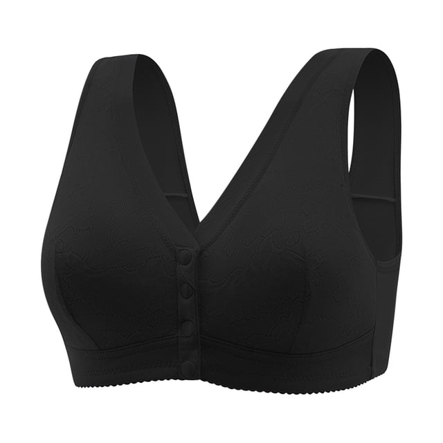 Timegard Womens Bras Plus Size Front Closure Button Full-Coverage High Support Comfortable Everyday Bras