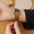 thumbnail image 5 of TECH CIRCLE for Apple Watch 42mm 44mm 45mm 49mm Leather Band Men Women, Vintage Genuine Wristband Replacement Strap for iWatch Ultra2 Ultra SE2 SE Series 9 8 7 6 5 4 3 2 1,Brown, 5 of 6
