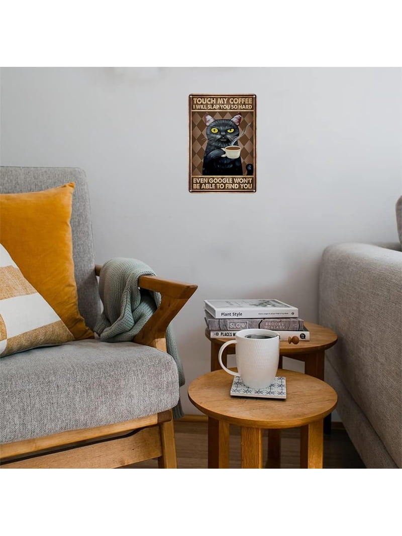 Panneau Mural Vintage En Métal – Poster Café, Décoration Fer Blanc 20x30 Cm, Pour Bar Et Maison