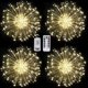 thumbnail image 1 of Luces decorativas de fuegos artificiales, luces LED de explosión, luces navideñas de 200 LED, cadena de alambre de cobre, caja de batería, control remoto, resistencia al agua IP67, 1 of 5