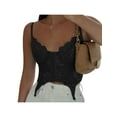 thumbnail image 2 of KOMOO Women Butterfly Corset Crop Top Lace Push Up Spaghetti Straps Vest Tank Top Aesthetic Summer Cami Tops, 2 of 3