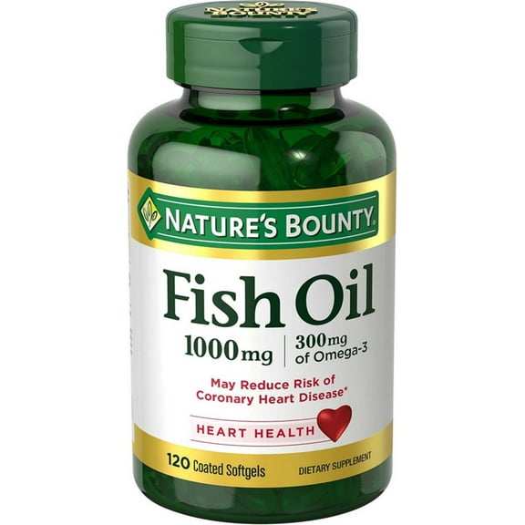 (3 Pack) Fish Oil Omega-3 Softgels, 1000 Mg, 120 Ct