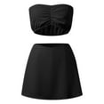 thumbnail image 5 of HXWCHs Women's off The Shoulder Summer Skirt Suit Set Elegant formal and Casual Two Piece Outfit for Evening Party M Black, 5 of 7