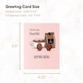 thumbnail image 6 of Coffee Anniversary Card Fathers Day Birthday for Dad Father Mom Mother Wife Husband Girlfriend  Stepmom Aunt Uncle Parents Cute Funny  Greeting Card, Blank Inside (You're my favorite human bean), 6 of 6