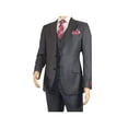 thumbnail image 5 of Men Suit BERLUSCONI Turkey 100% Italian Wool Super 180's Vested #Ber2 Charcoal, 5 of 9