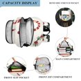thumbnail image 3 of FORMRS Unisex School Backpack 17" Student Travel Bag with Laptop Compartment, White Christmas Holly, 3 of 7