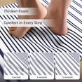 thumbnail image 5 of Striped Kitchen Rugs Set of 2, Cushioned Anti-Fatigue Kitchen Mats for Floor, Boho Non-Slip Waterproof Kitchen Floor Mat Washable for Kitchen, Home, Office, Laundry, Blue, 5 of 6