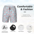 thumbnail image 5 of Balery Cute Rabbit Mens Swim Trunks Swim Shorts for Men Quick Dry Inseam Beach Shorts with Compression Liner Pocket-Large, 5 of 9