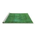 thumbnail image 2 of Ahgly Company Machine Washable Indoor Square Oriental Turquoise Blue Traditional Area Rugs, 5' Square, 2 of 4