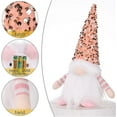 thumbnail image 5 of PinkChristmas Elf Prankster Plush GNOME, Lighted Christmas Elves, Handmade Swedish Ornaments, Scandinavian Table Decoration, Indoor Christmas Decorati, 5 of 5