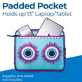 thumbnail image 4 of Case It 2" O-Ring Zipper Binder with Clear Pouch and Removable Laptop Sleeve, Monster, LT-307-ME, 4 of 8