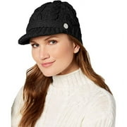 Michael Kors Pointelle Cable-Knit Peak Hat, Black