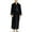 Black, variant on Men's Ankle Fleece Bath Robe 2025 Home Fall Long Comfy Billowy Hot Tub Lapel Nightwear Plush Bathrobe Chunky Yellow Small