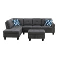 thumbnail image 3 of Leumius 98" L Shaped Sectional Couch,Modern Oversized Modular Sofa Couch with Storage Ottoman & Deep Seat,Sectional Couches for Living Room,Office,Dark Gray, 3 of 4