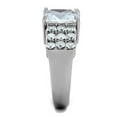 thumbnail image 4 of Luxe Jewelry Designs Women's Stainless Steel Engagement Ring with Clear Oblong Cubic Zirconia - Size, 4 of 4