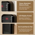 thumbnail image 5 of HIBIBUD 2026 New Portable Heaters,Cordless Battery Powered Heater,500W Space Heater Indoor Electric Heaters,Wall Space Heater,Space Heater with Led Display,Fast Safety Room Heater for Office Dorm, 5 of 7