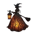 thumbnail image 2 of Lámpara de bruja de Halloween,Lámpara de bruja de Halloween,decoración de bruja,luz nocturna,Lámpara de mesa LED de resina con estatua de bruja hecha a mano,Atrapasol gótico espeluznante, 2 of 8