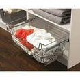 Easy Track 24 Inch Long Metal Sliding Wire Shelf Basket Bin Organizer