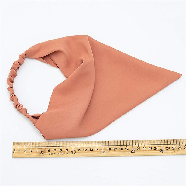 Pañuelos para el cabello de 6 piezas Bandanas de color sólido Bandas elásticas para el cabello de color sólido para niñas T-x