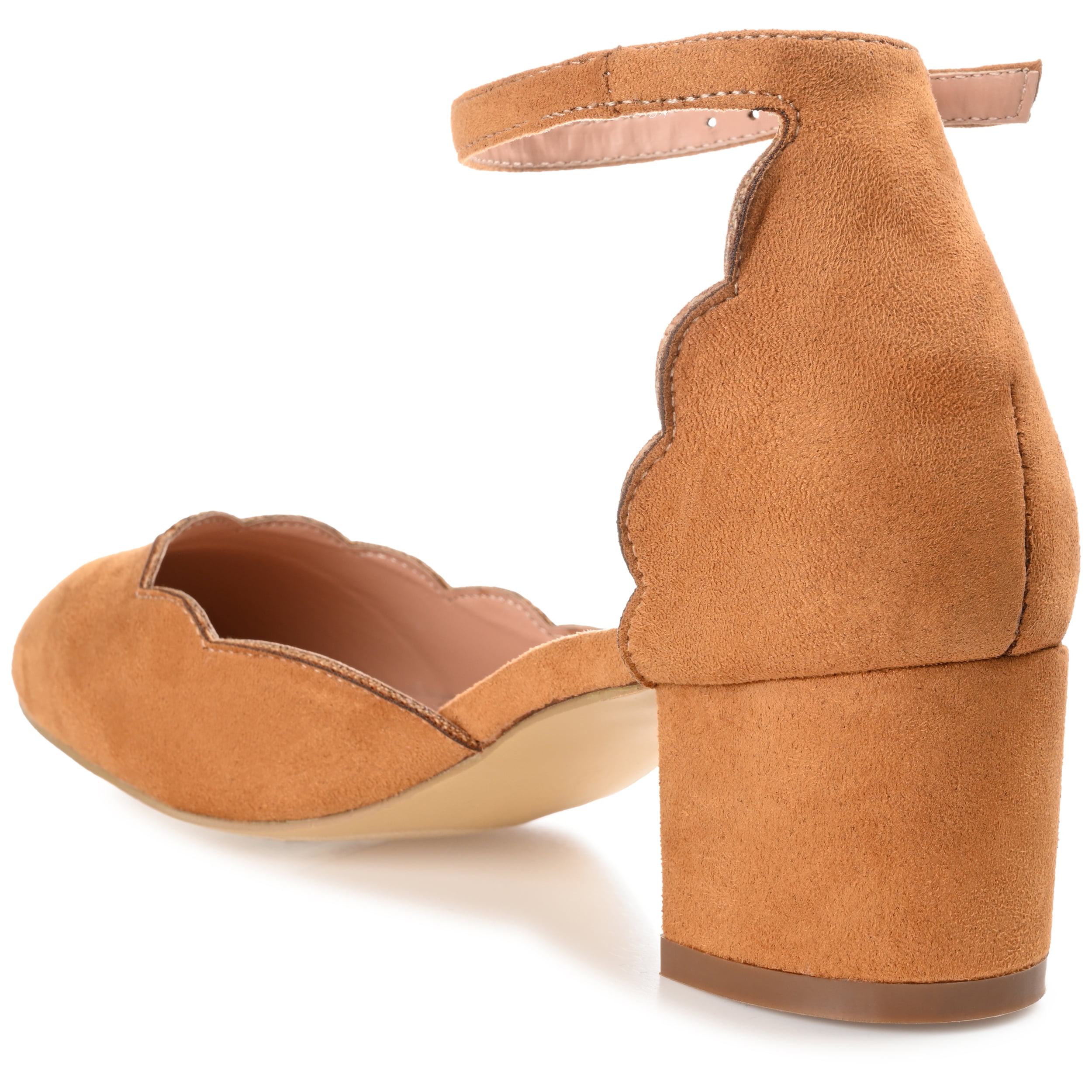 Journee Womens Edna Round Toe Low Block Heel Pumps, Widths Available